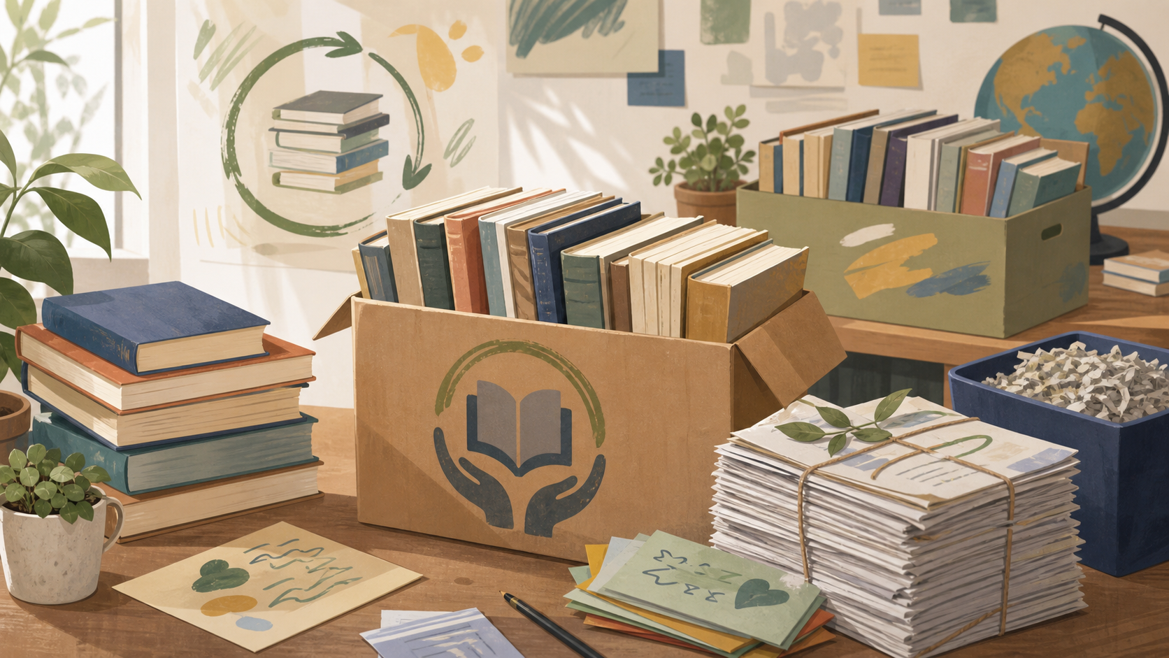Better World Books purpose, book donation, and recycling editorial image