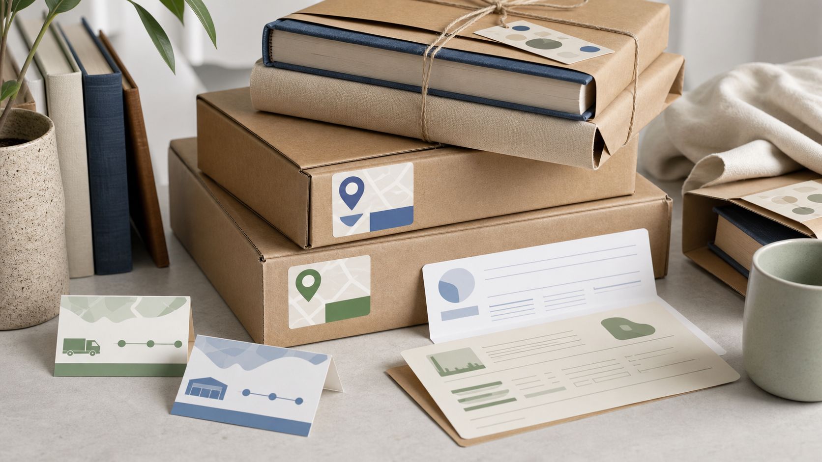 Better World Books shipping and returns checklist with book parcels
