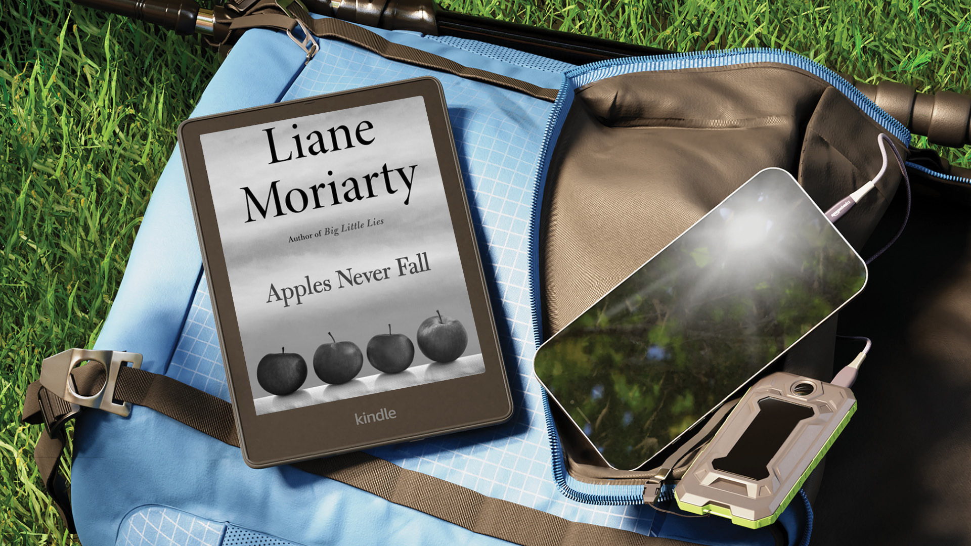 Kindle Unlimited catalogue artwork on a Kindle reader